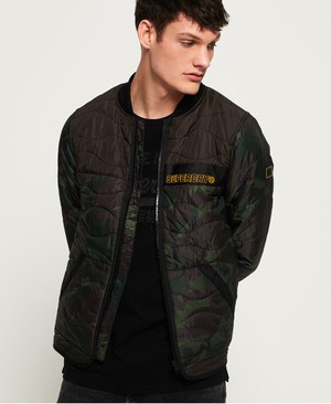 Superdry Air Corps Padded Liner Férfi Kabát Fekete/Camo | PGIVQ2159